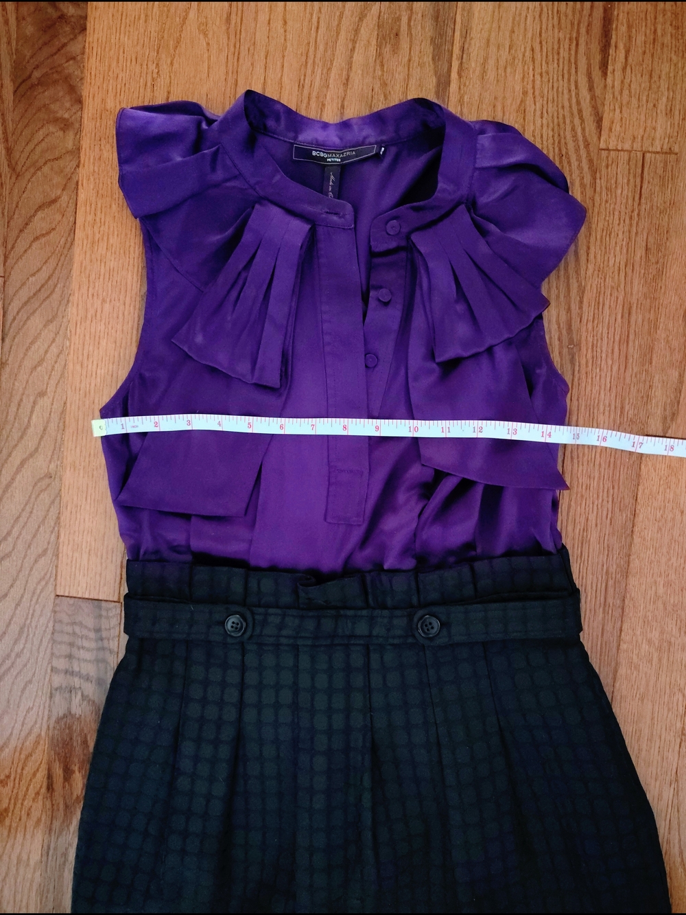 NWT BCBGMAXAZRIA Purple Black Dress Size 6P Hoco Homecoming 90s Y2K - Picture 11 of 13